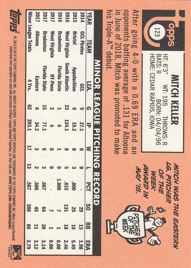 2018 Topps Heritage Minors Baseball Part 1 Main Set - Picture 223 of 369