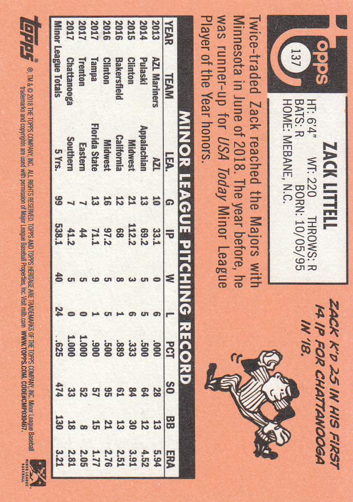 2018 Topps Heritage Minors Baseball Part 1 Main Set - Picture 245 of 369