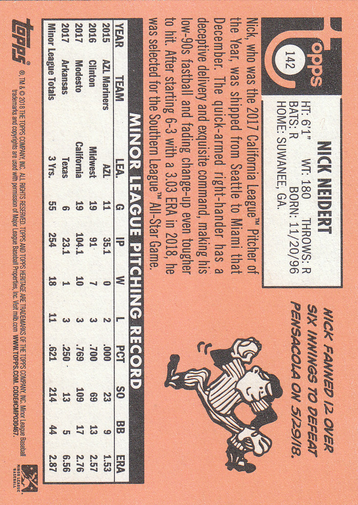 2018 Topps Heritage Minors Baseball Part 1 Main Set - Picture 253 of 369