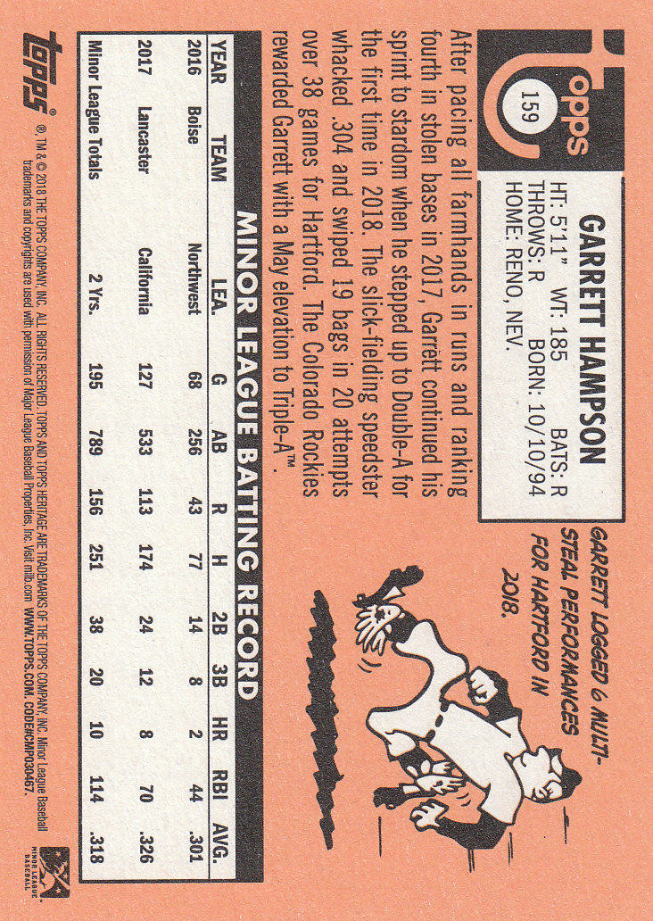 2018 Topps Heritage Minors Baseball Part 1 Main Set - Picture 283 of 369