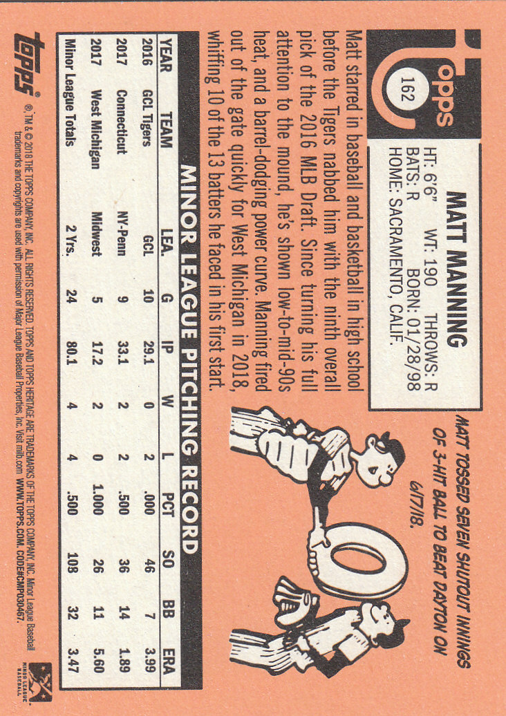 2018 Topps Heritage Minors Baseball Part 1 Main Set - Picture 289 of 369