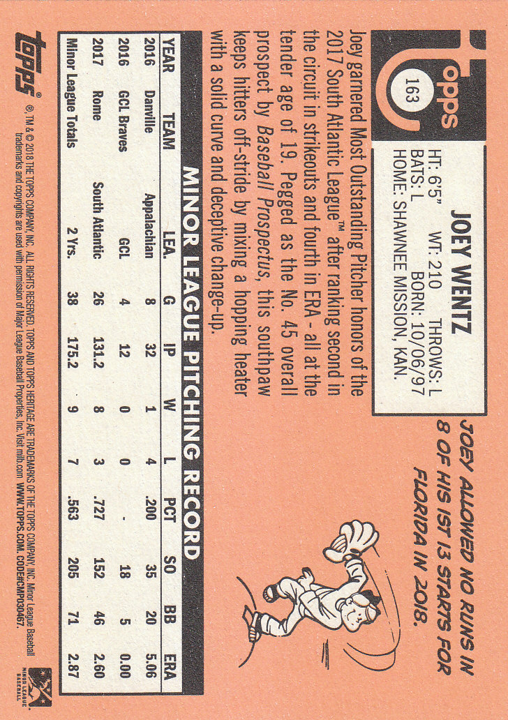 2018 Topps Heritage Minors Baseball Part 1 Main Set - Picture 291 of 369