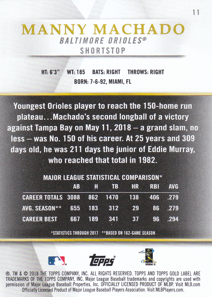 2018 Topps Gold Label Baseball Part 2 Class 2 Main and Parallel Cards - Picture 19 of 173