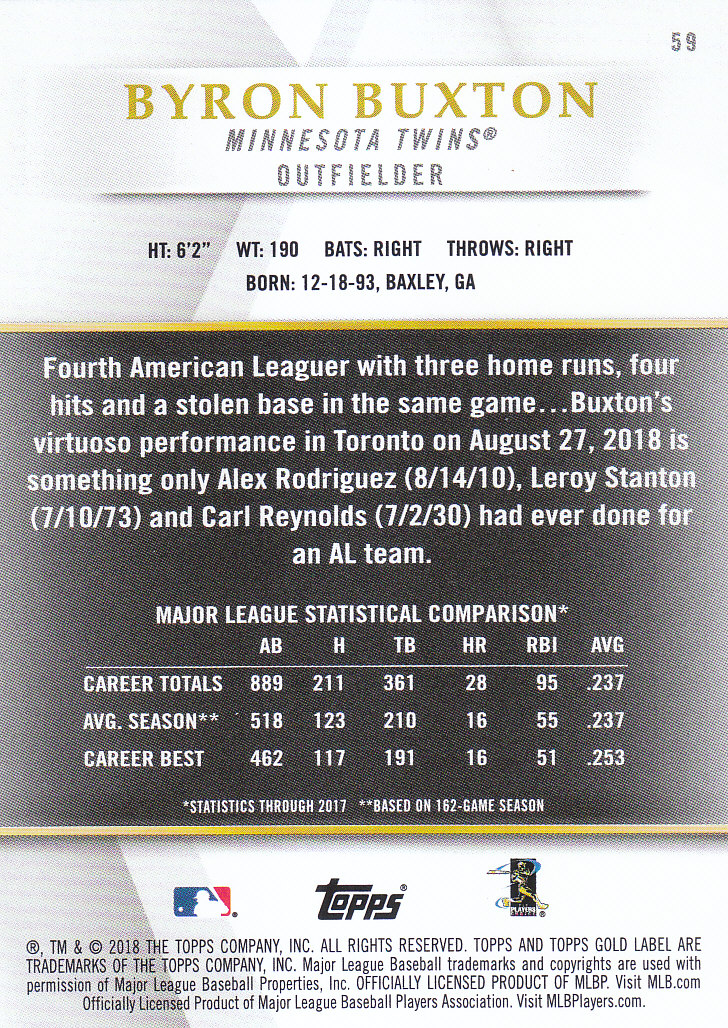 2018 Topps Gold Label Baseball Part 2 Class 2 Main and Parallel Cards - Picture 79 of 173