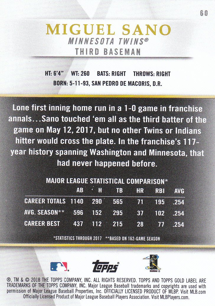 2018 Topps Gold Label Baseball Part 2 Class 2 Main and Parallel Cards - Picture 81 of 173