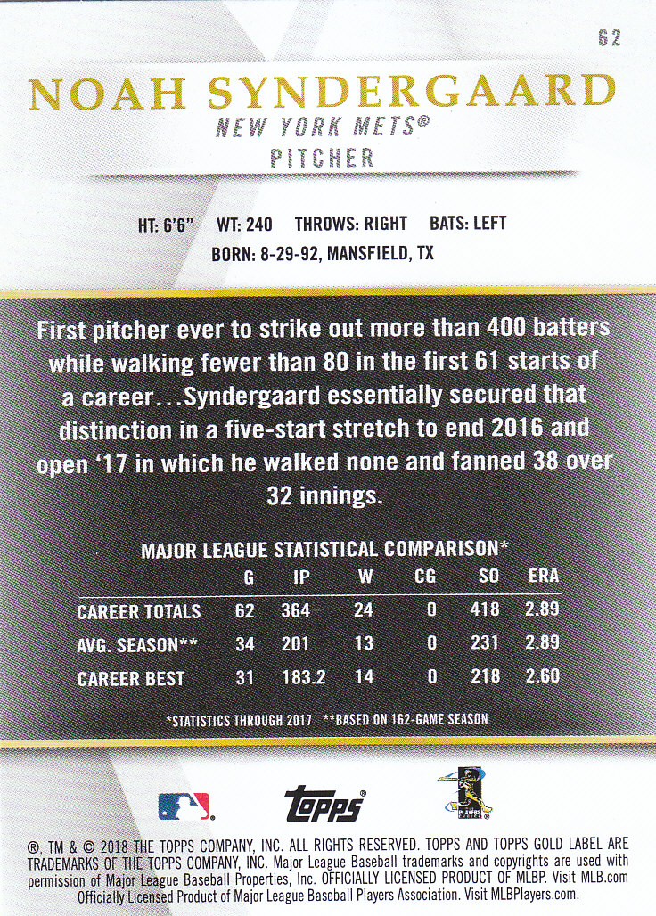 2018 Topps Gold Label Baseball Part 2 Class 2 Main and Parallel Cards - Picture 85 of 173