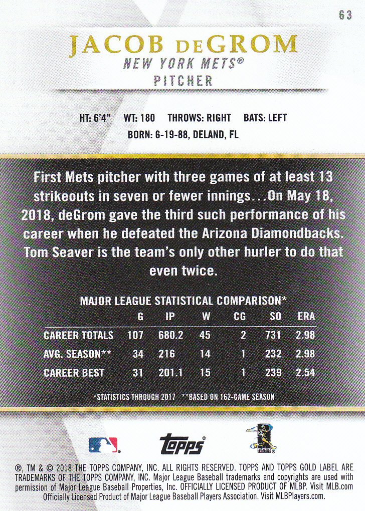 2018 Topps Gold Label Baseball Part 2 Class 2 Main and Parallel Cards - Picture 87 of 173