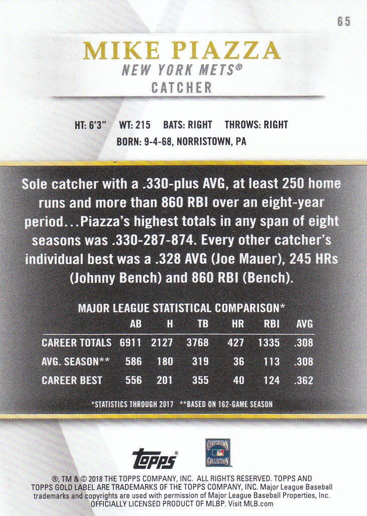 2018 Topps Gold Label Baseball Part 2 Class 2 Main and Parallel Cards - Picture 91 of 173