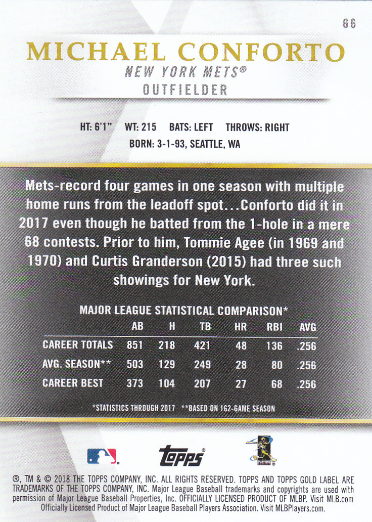 2018 Topps Gold Label Baseball Part 2 Class 2 Main and Parallel Cards - Picture 93 of 173