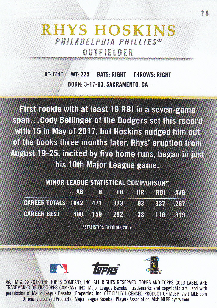 2018 Topps Gold Label Baseball Part 2 Class 2 Main and Parallel Cards - Picture 107 of 173