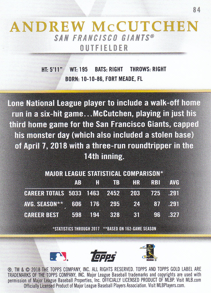 2018 Topps Gold Label Baseball Part 2 Class 2 Main and Parallel Cards - Picture 115 of 173