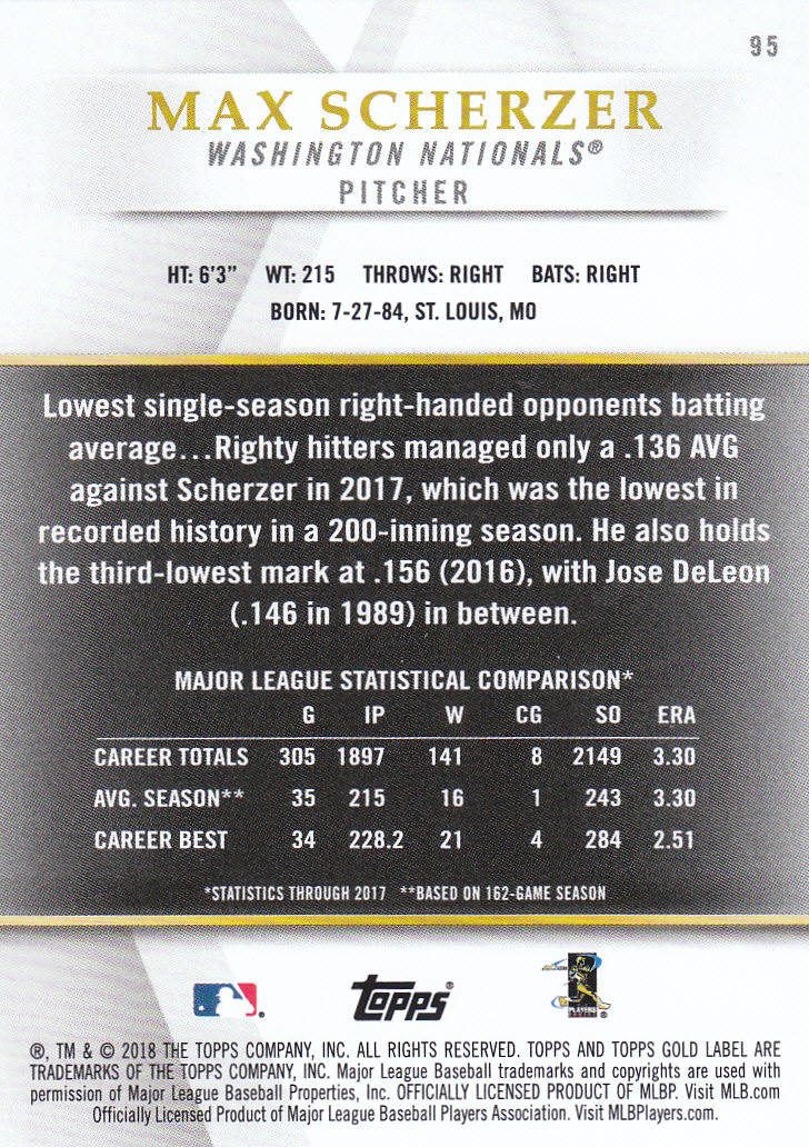 2018 Topps Gold Label Baseball Part 2 Class 2 Main and Parallel Cards - Picture 125 of 173