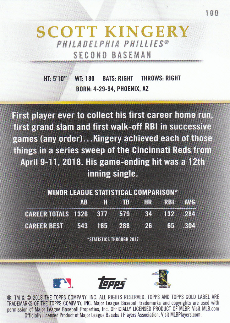 2018 Topps Gold Label Baseball Part 2 Class 2 Main and Parallel Cards - Picture 131 of 173