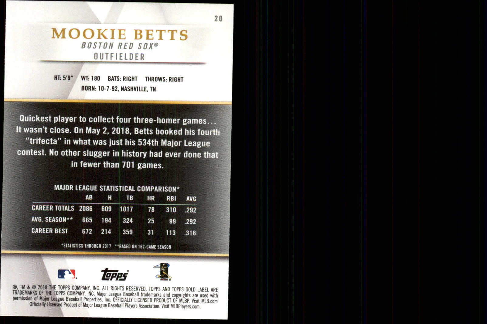 2018 TOPPS GOLD LABEL CLASS 1 BLACK ASSORTED SINGLES U-PICK - Picture 21 of 111