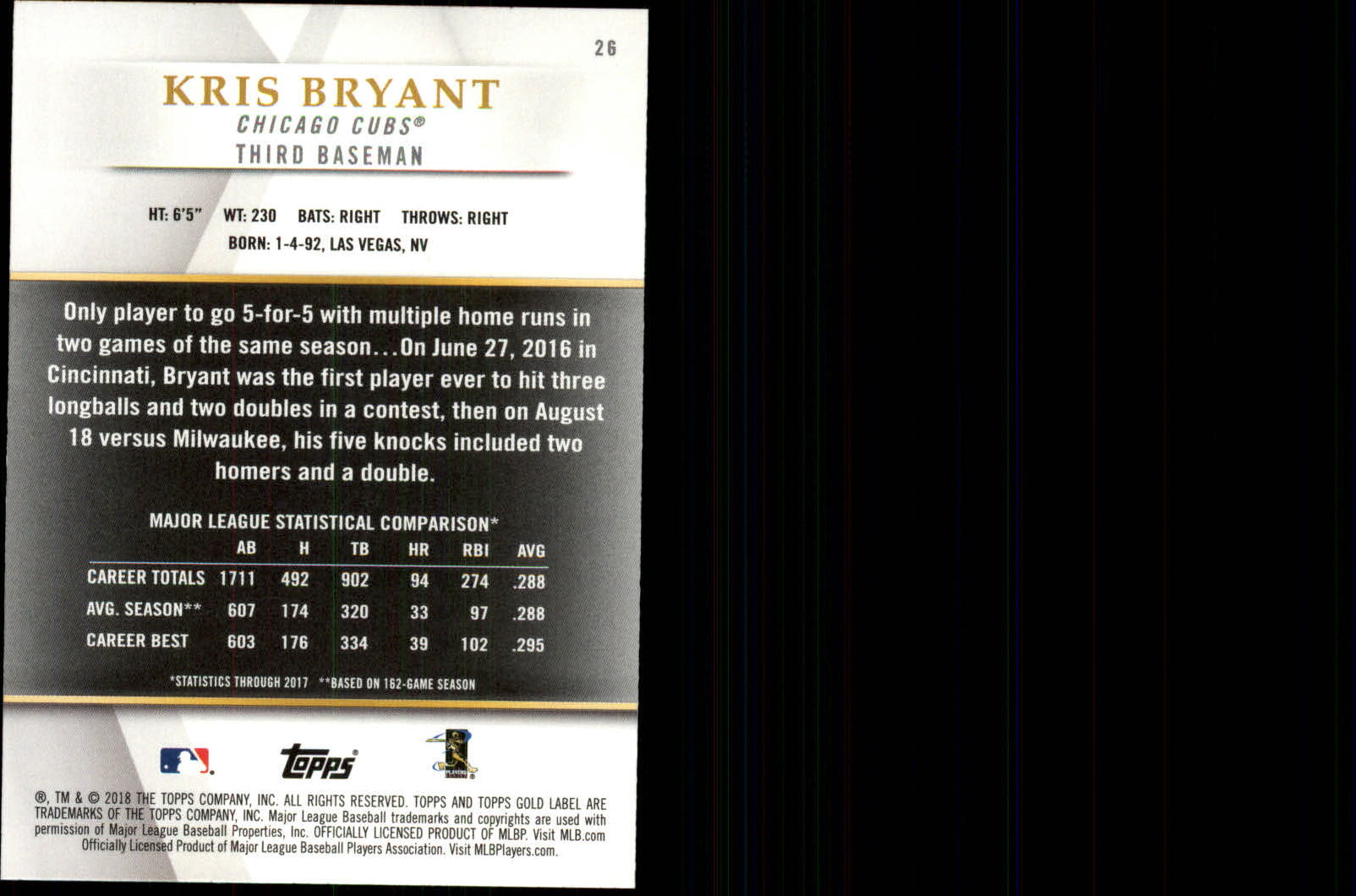 2018 TOPPS GOLD LABEL CLASS 1 BLACK ASSORTED SINGLES U-PICK - Picture 25 of 111