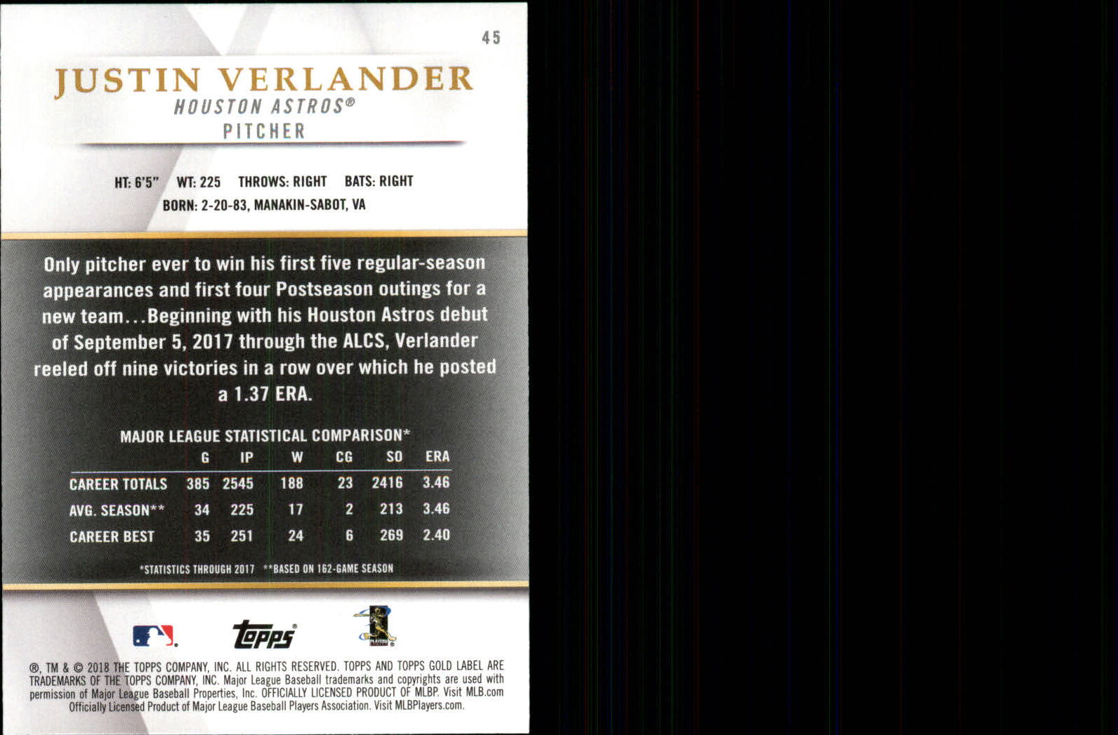 2018 TOPPS GOLD LABEL CLASS 1 BLACK ASSORTED SINGLES U-PICK - Picture 47 of 111