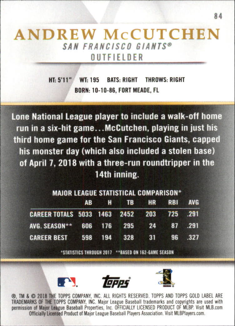 2018 TOPPS GOLD LABEL CLASS 1 BLACK ASSORTED SINGLES U-PICK - Picture 93 of 111