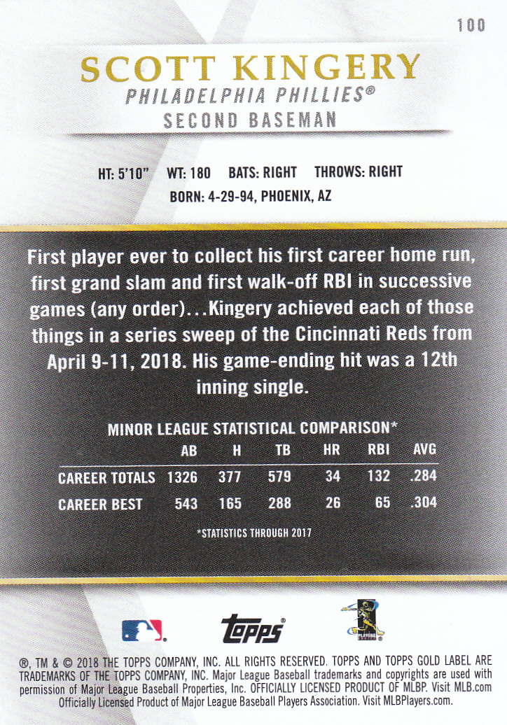 2018 Topps Gold Label Baseball Part 2 Class 2 Main and Parallel Cards - Picture 159 of 173