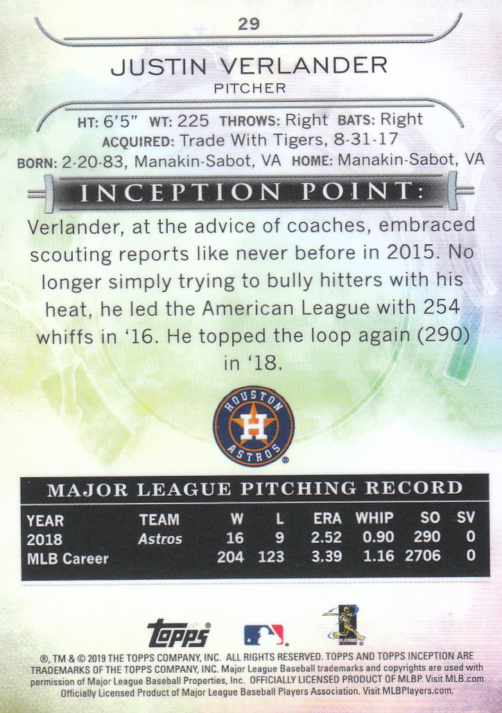 2019 Inception (Topps) Baseball - Bild 5 von 33