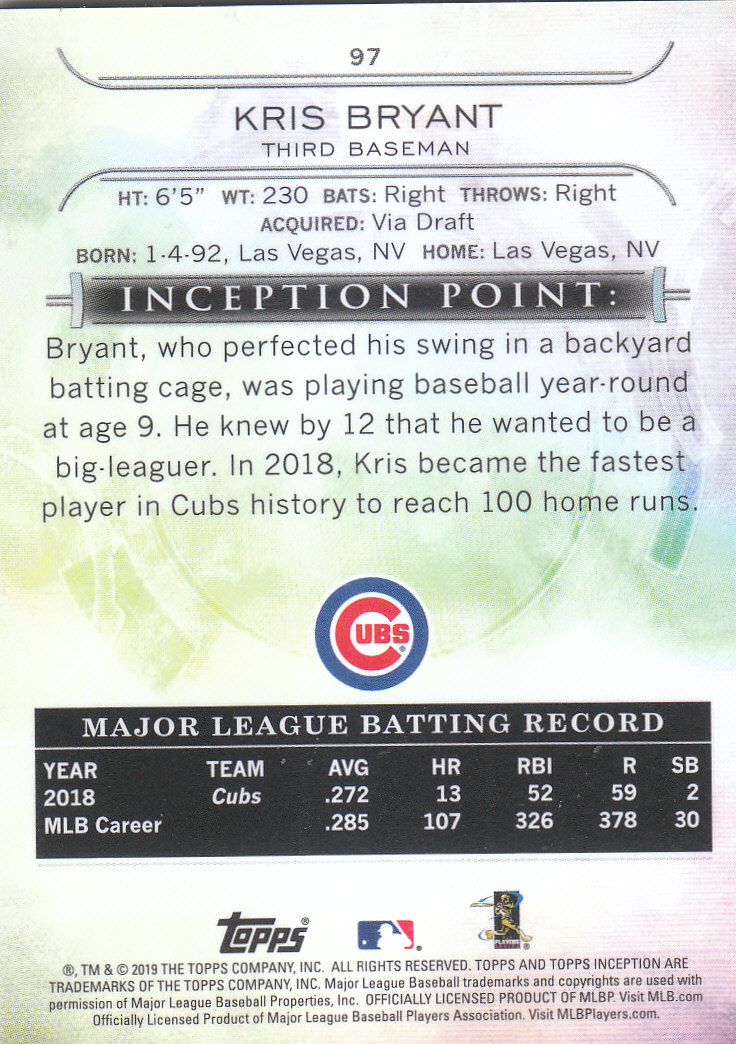 2019 Inception (Topps) Baseball - Bild 17 von 33