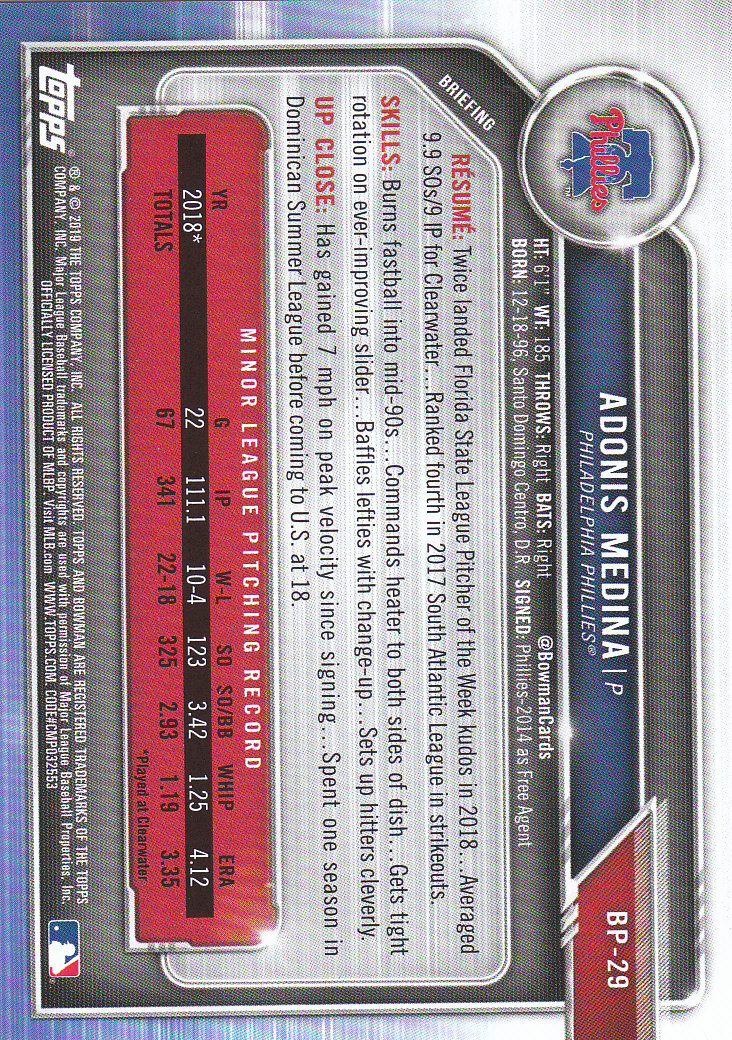 2019 Bowman Baseball Part 3 Parallel Cards Main and Prospects - Picture 21 of 39