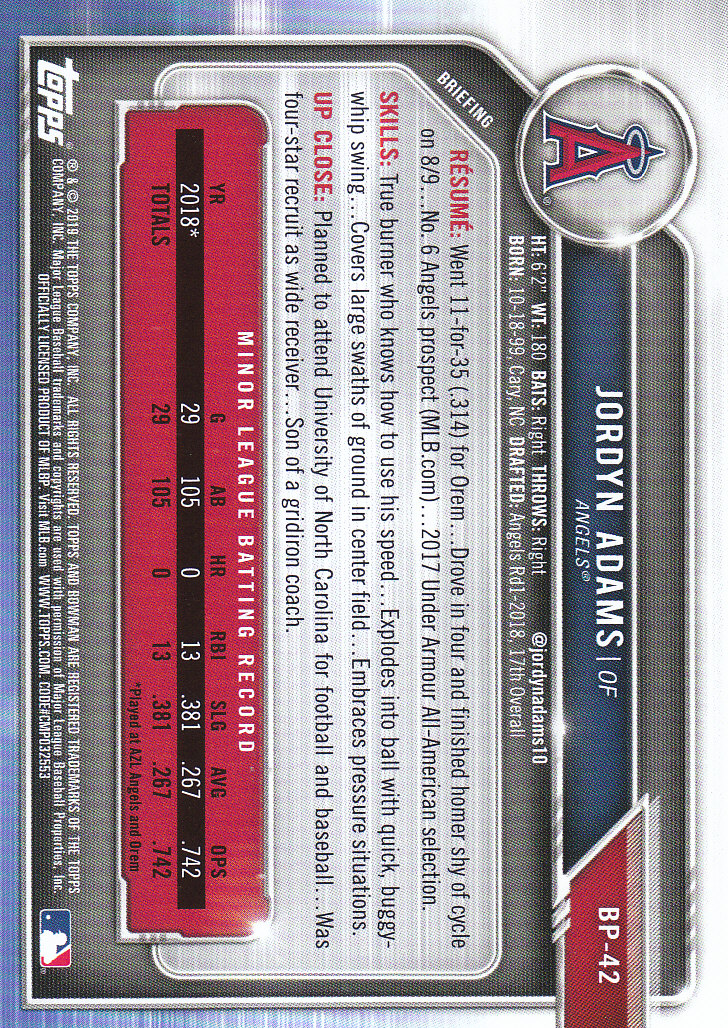 2019 Bowman Baseball Part 3 Parallel Cards Main and Prospects - Picture 23 of 39