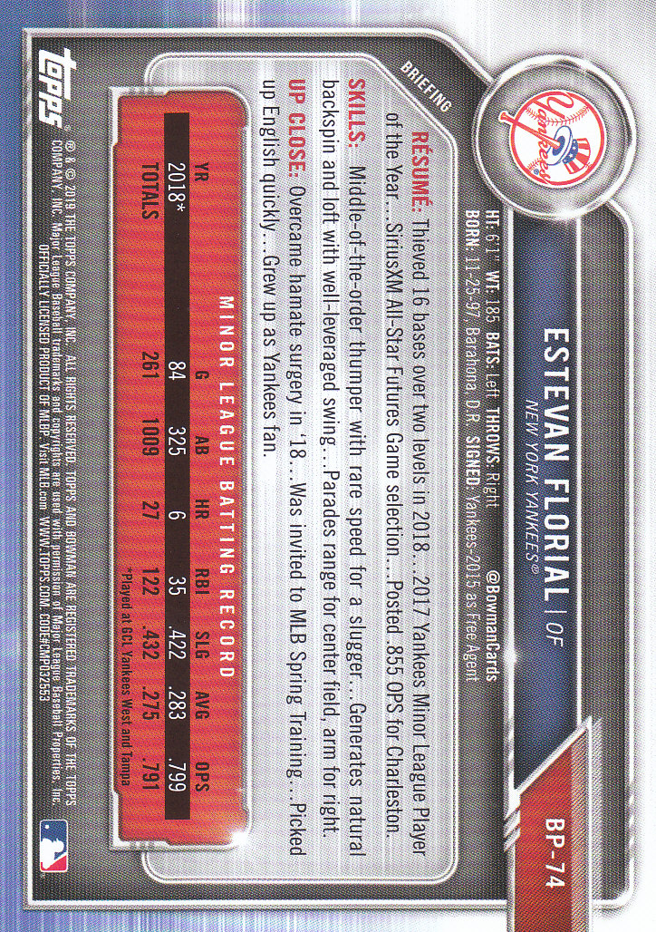 2019 Bowman Baseball Part 3 Parallel Cards Main and Prospects - Picture 15 of 39