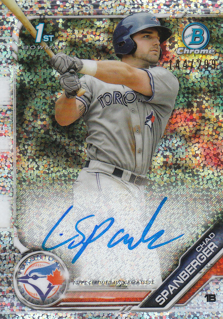 Tarjetas paralelas y inserciones de béisbol Bowman Chrome 2019 "Prospect Autographs" - Imagen 28 de 29