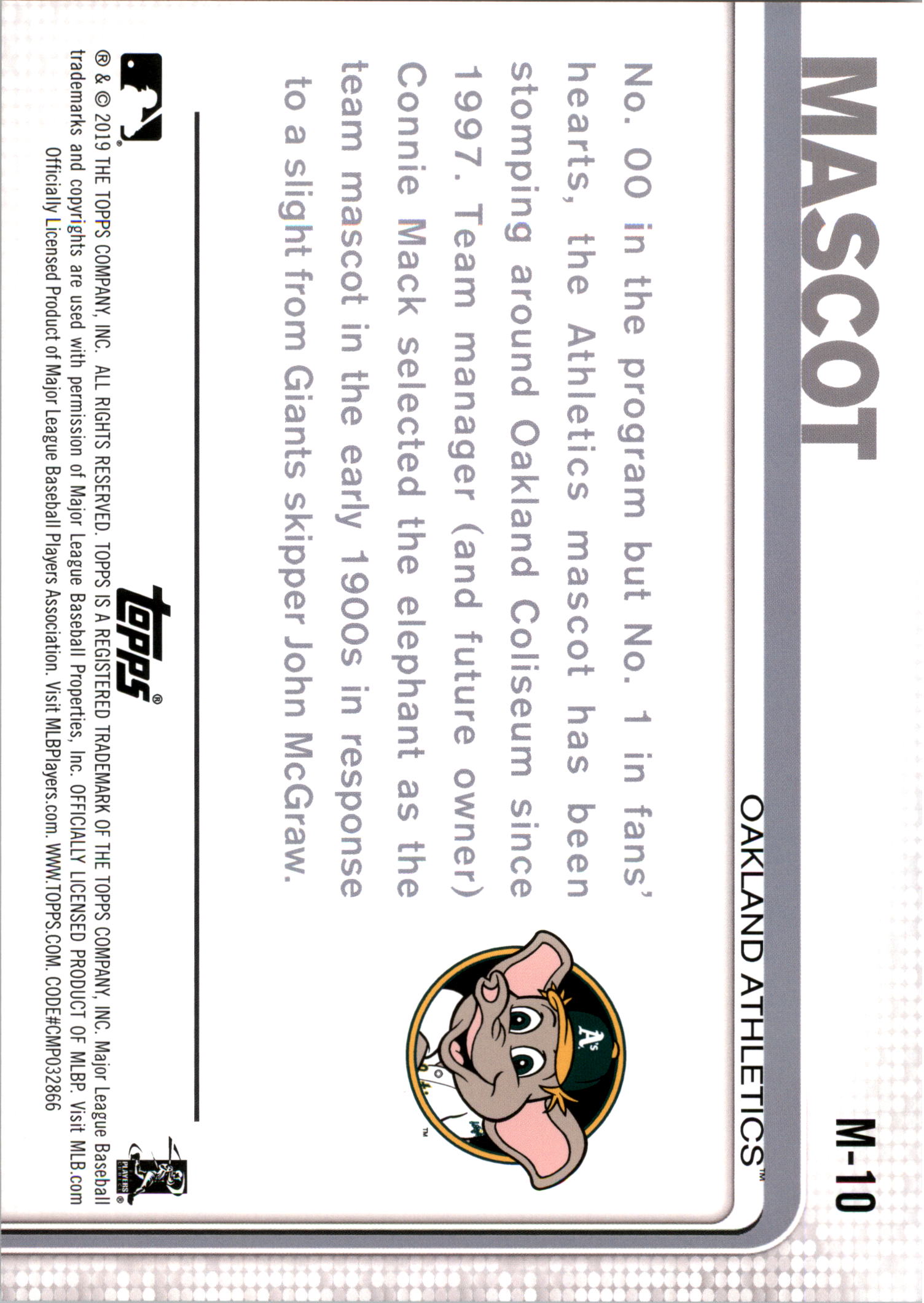 Topps Opening Day 2019 5x7 Mascots Gold tú eliges #d 01/10 - Imagen 21 de 51