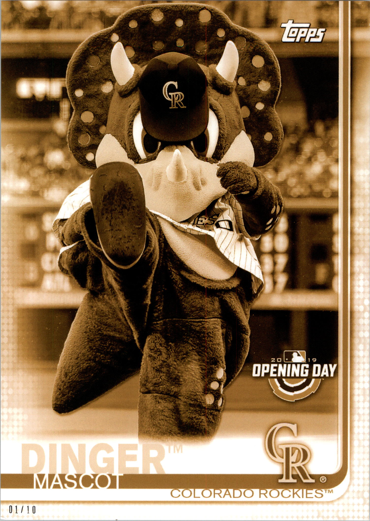 Topps Opening Day 2019 5x7 Mascots Gold tú eliges #d 01/10 - Imagen 34 de 51