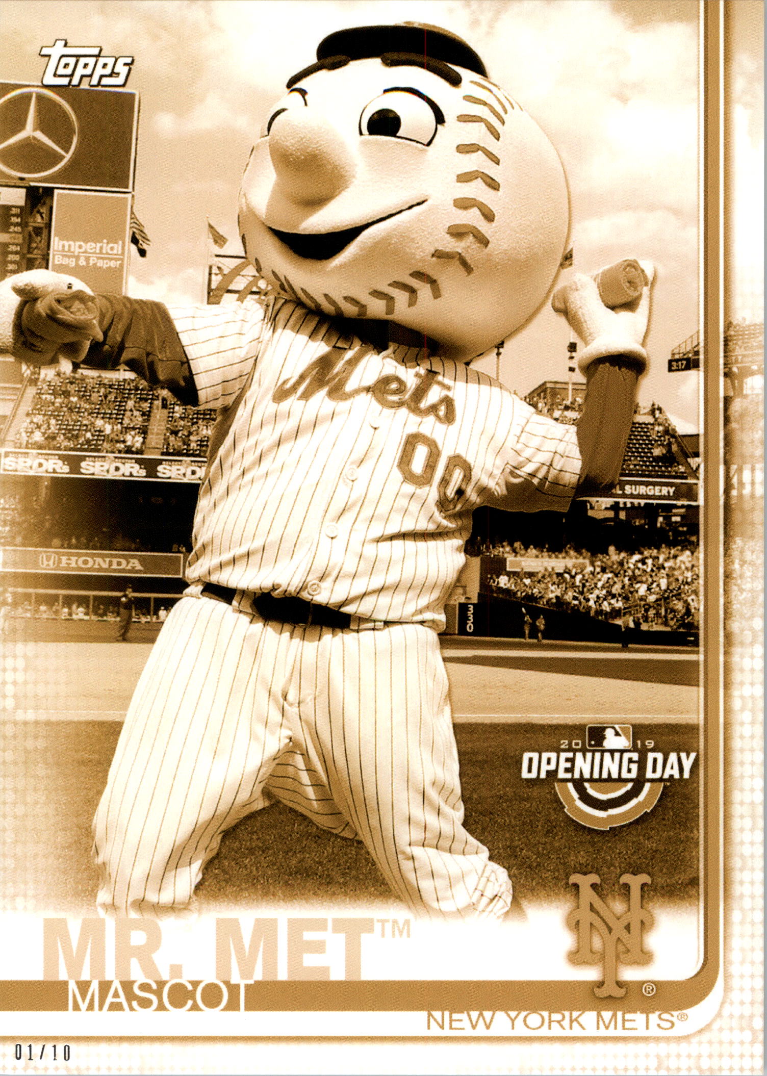 Topps Opening Day 2019 5x7 Mascots Gold tú eliges #d 01/10 - Imagen 40 de 51