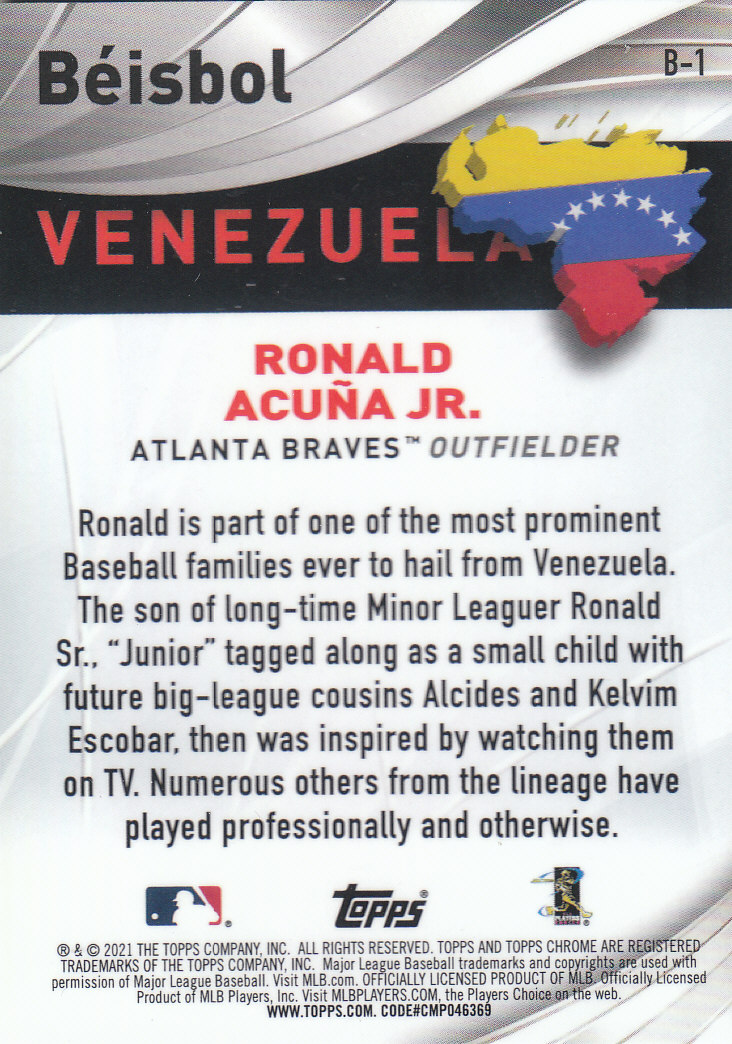Tarjetas de autógrafo y inserto ""Beisbol"" de béisbol Topps cromadas 2021 - Imagen 25 de 25
