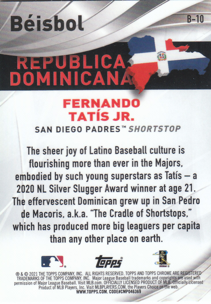 Tarjetas de autógrafo y inserto ""Beisbol"" de béisbol Topps cromadas 2021 - Imagen 13 de 25