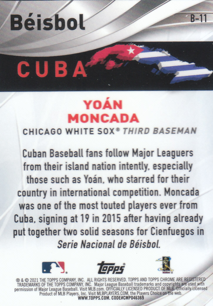 Tarjetas de autógrafo y inserto ""Beisbol"" de béisbol Topps cromadas 2021 - Imagen 11 de 25