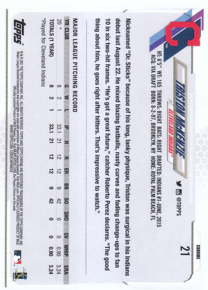 Tarjetas paralelas Topps 2021 cromadas de béisbol "refractores de prisma" - Imagen 17 de 137