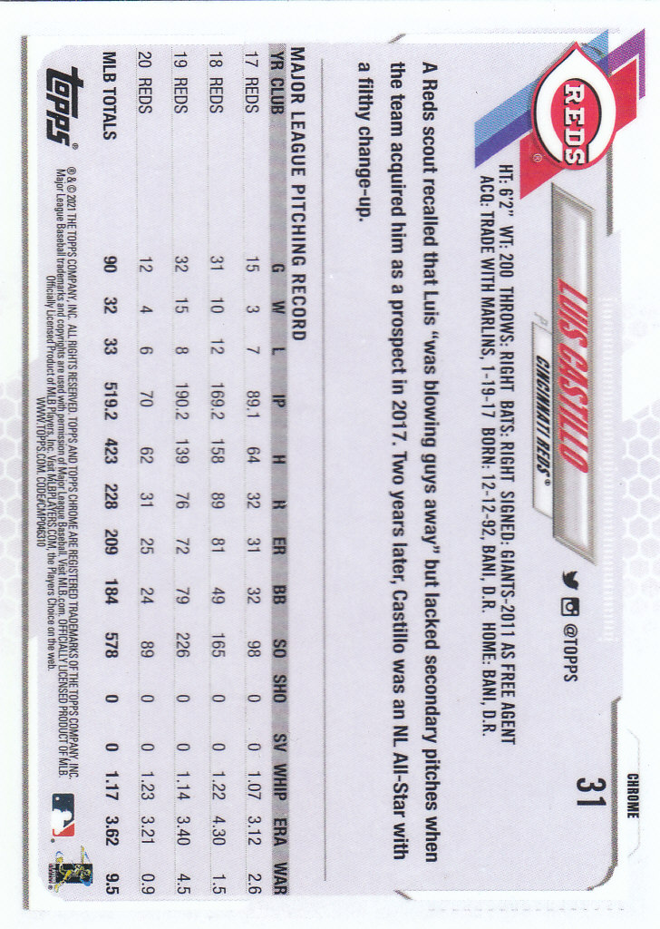 Tarjetas paralelas Topps 2021 cromadas de béisbol "refractores de prisma" - Imagen 29 de 137