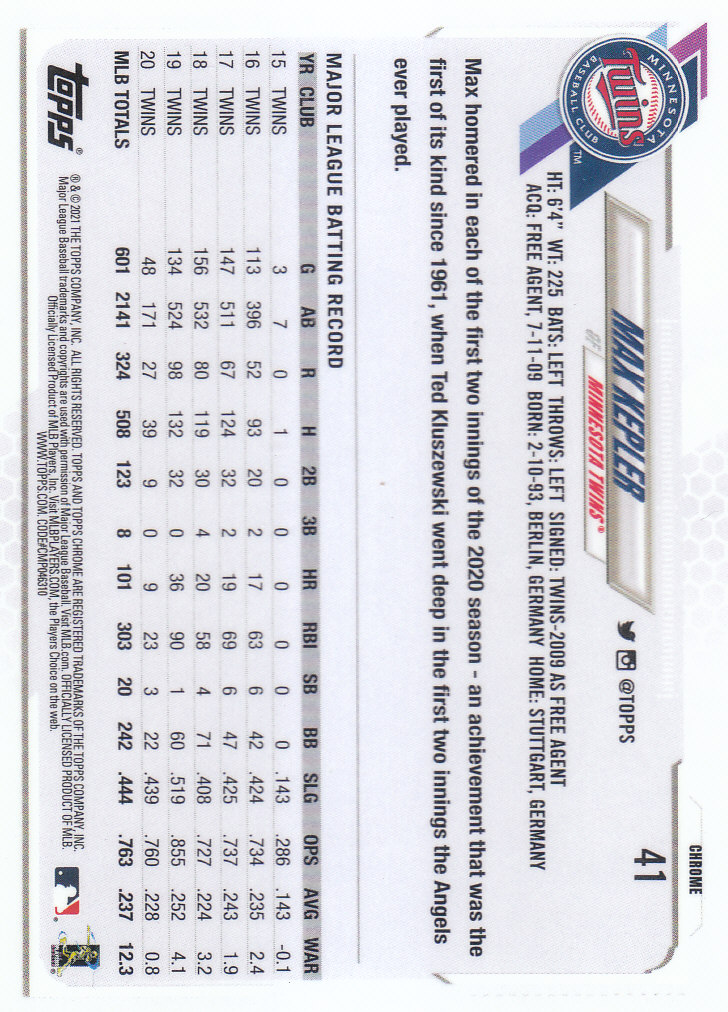 Tarjetas paralelas Topps 2021 cromadas de béisbol "refractores de prisma" - Imagen 39 de 137