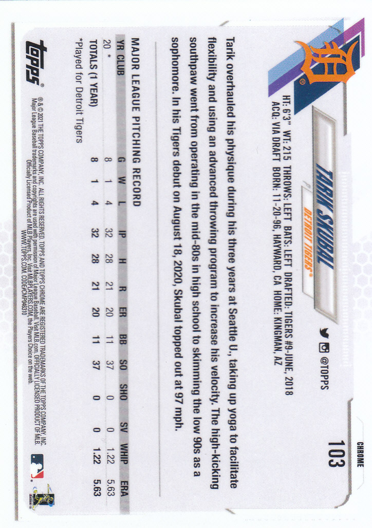 Tarjetas paralelas Topps 2021 cromadas de béisbol "refractores de prisma" - Imagen 75 de 137
