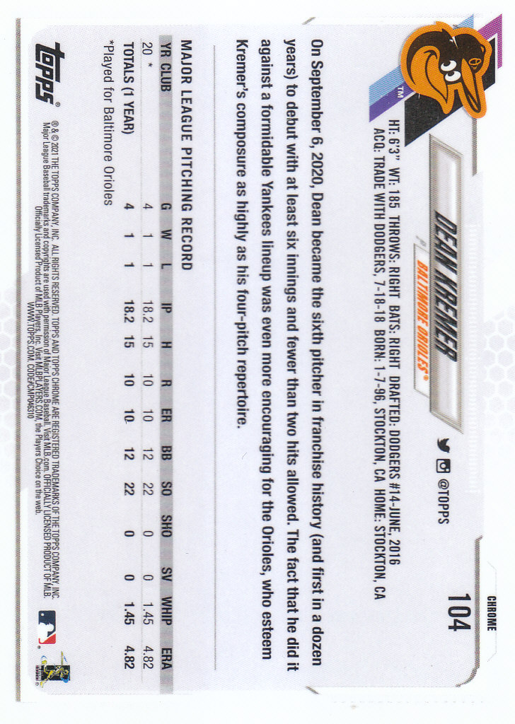 Tarjetas paralelas Topps 2021 cromadas de béisbol "refractores de prisma" - Imagen 77 de 137