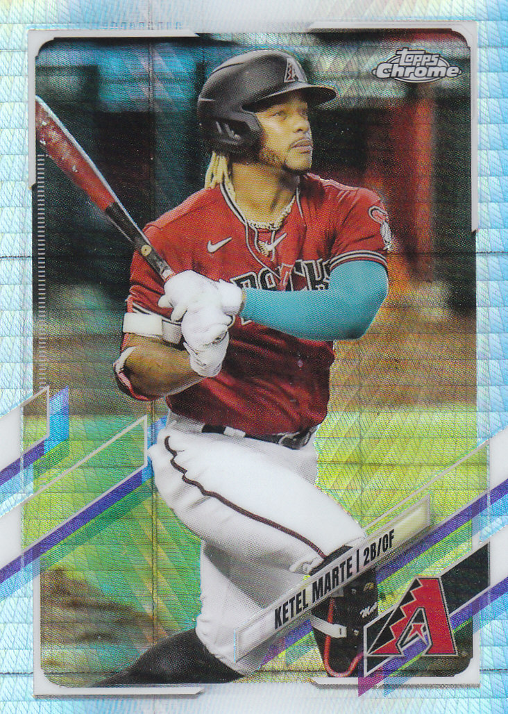 Tarjetas paralelas Topps 2021 cromadas de béisbol "refractores de prisma" - Imagen 82 de 137