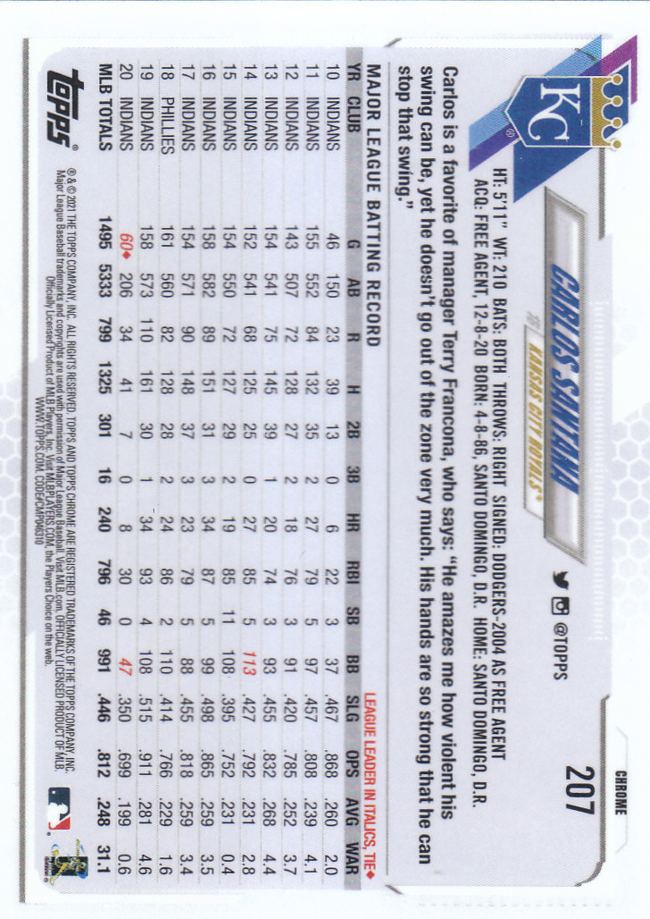 Tarjetas paralelas Topps 2021 cromadas de béisbol "refractores de prisma" - Imagen 127 de 137