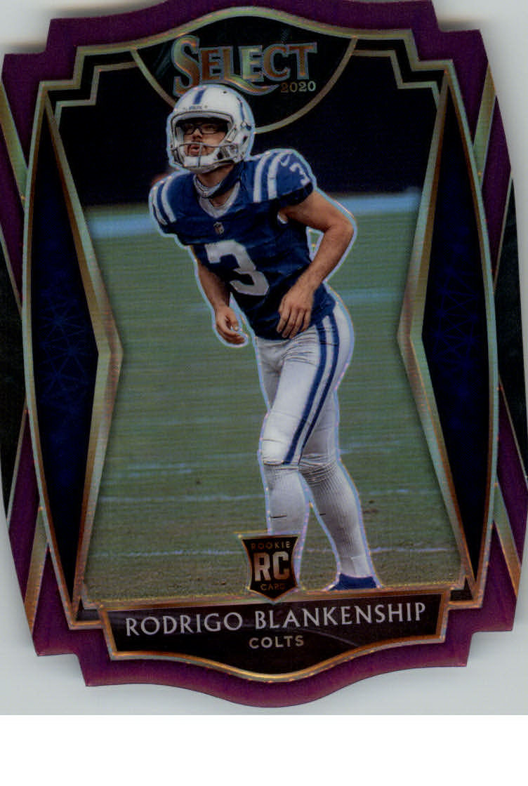 2020 Select Rodrigo Blankenship RC Die Cut Premier Level Purple Prizm COLTS