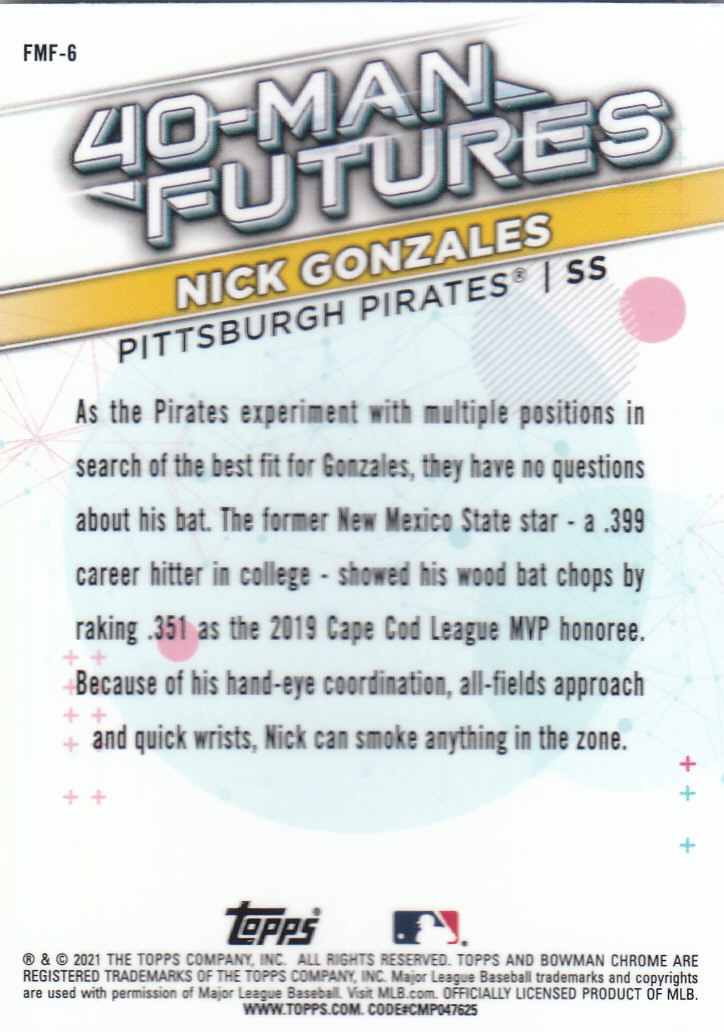 2021 Bowman Chrome Baseball "40-Man Futures Refractors" Insert Cards - Picture 13 of 51