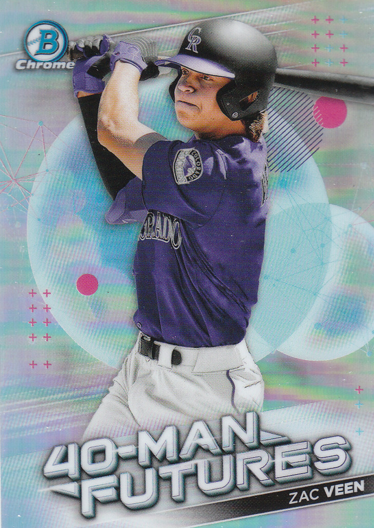 2021 Bowman Chrome Baseball "40-Man Futures Refractors" Insert Cards - Picture 14 of 51