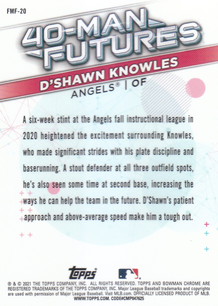 2021 Bowman Chrome Baseball "40-Man Futures Refractors" Insert Cards - Picture 39 of 51