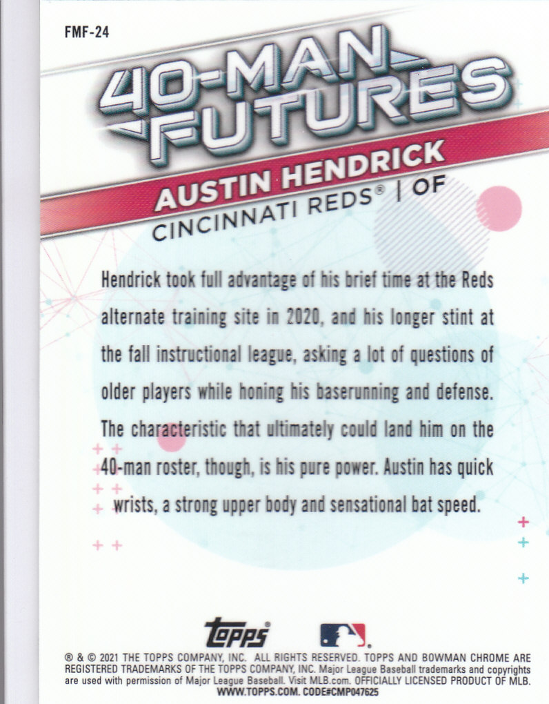 2021 Bowman Chrome Baseball "40-Man Futures Refractors" Insert Cards - Picture 45 of 51