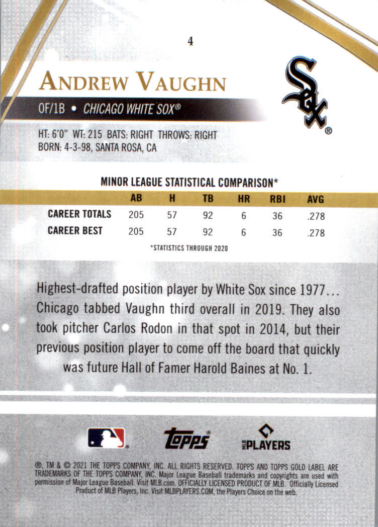 2021 Topps Gold Label Baseball "Class 1" Main Set Cards Rookies and Veterans - Picture 7 of 187