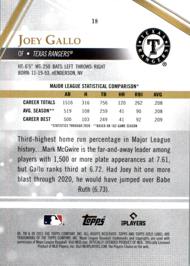 2021 Topps Gold Label Baseball "Class 1" Main Set Cards Rookies and Veterans - Picture 33 of 187