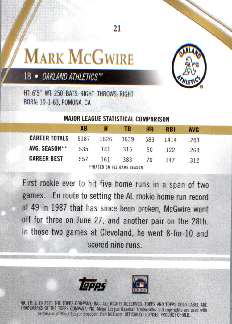 2021 Topps Gold Label Baseball "Class 1" Main Set Cards Rookies and Veterans - Picture 39 of 187