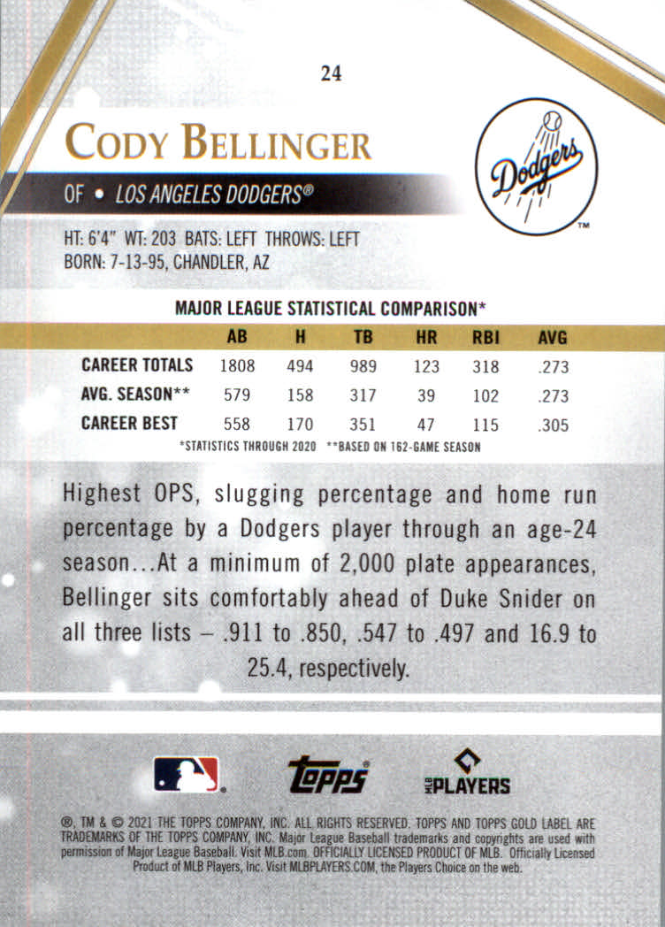 2021 Topps Gold Label Baseball "Class 1" Main Set Cards Rookies and Veterans - Picture 45 of 187